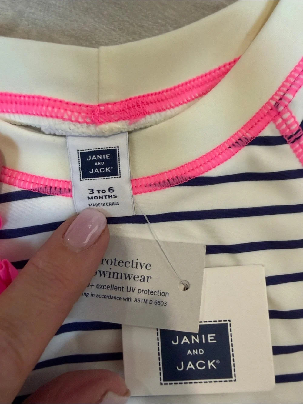 NWT JANIE AND JACK 2puece swim set 3-6 months